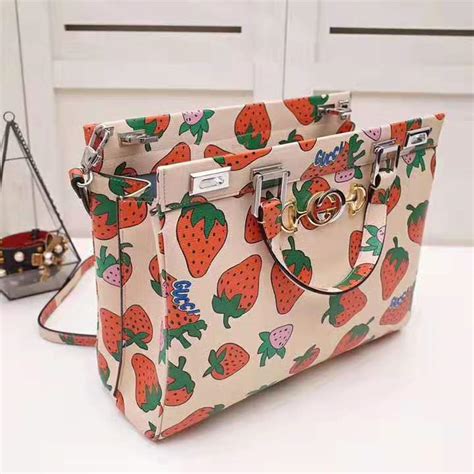 strawberry purse gucci|Gucci strawberry handbags.